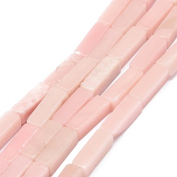 Natural Pink Opal Beads Strands, Cuboid, 13~13.5x4.5x4.5~5mm, Hole: 1.2mm, about 30pcs/strand, 15.75''(40cm)
