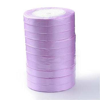 Single Face Satin Ribbon, Polyester Ribbon, Breast Cancer Pink Awareness Ribbon Making Materials, Valentines Day Gifts, Boxes Packages, Medium Orchid, 1/2 inch(12mm), about 25yards/roll(22.86m/roll), 250yards/group(228.6m/group), 10rolls/group