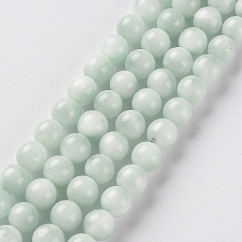 Glass Beads Strands, Round, Dark Sea Green, 6mm, Hole: 0.7mm, about 63pcs/strand, 15.16 inch(38.5cm)