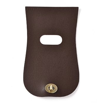 Imitation Leather Bag Cover, with Alloy Twist Lock Clasps, Bag Replacement Accessories, Dark Brown, 23.1x13.5x0.15~22cm, Hole: 1mm