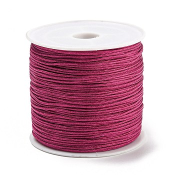 100M Nylon Thread, Chinese Knot Cord, For Jewelry Making, Medium Violet Red, 0.8mm, about 109.36 Yards(100m)/Roll