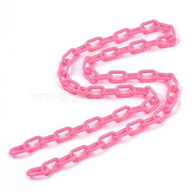 Handmade Opaque Acrylic Paperclip Chains(KY-S166-002F)-3