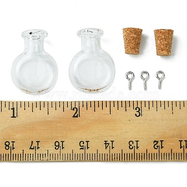6Pcs Clear Mini High Borosilicate Glass Bottle Bead Containers(AJEW-FS0001-09A)-5