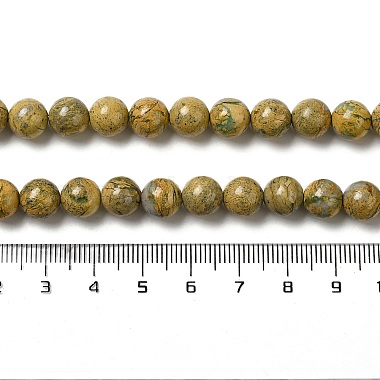 Brins de perles en pierre verdite naturelle(G-P515-A03-01)-4