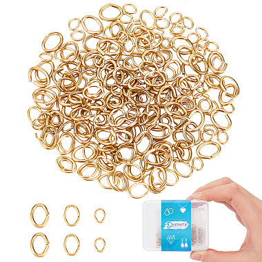 Golden Oval 304 Stainless Steel Open Jump Rings