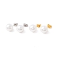 6 Pair Shell Pearl Round Ball Stud Earrings(EJEW-A067-18A)-1