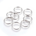 Tarnish Resistant 304 Stainless Steel Saw Cut Open Jump Rings, Round, Stainless Steel Color, 15x1.3mm, 16 Gauge, Inner Diameter: 12mm, 500pcs/bag(STAS-P212-24P-04)
