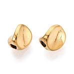 316 Surgical Stainless Steel Beads, Spiral, Real 18K Gold Plated, 6x5x5mm, Hole: 0.9~1.2mm(STAS-N122-01G)