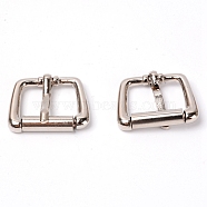 Alloy Adjustable Buckle, Rectangle, for Bag Replacement Accessories, Platinum, 2.55x3.15x0.75cm(FIND-WH0069-74P)