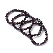 Natural Garnet Bead Stretch Bracelets, Tumbled Stone, Nuggets, Inner Diameter: 2~2-1/4 inch(5.2~5.6cm)(BJEW-K213-26)