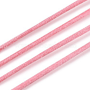 Nylon Thread, Rattail Satin Cord, Pink, 1.0mm, about 76.55 yards(70m)/roll(NWIR-R025-1.0mm-103)