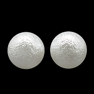 Imitation Pearl Acrylic Beads, Undrilled/No Hole, Matte Style, Round, White, 8mm(ACRP-R008-8mm-01)