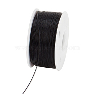 50 Yards Nylon Wire, with Plastic Spools, Black, 0.1mm, about 50.00 Yards(45.72m)/Roll(DIY-WH0568-65C)