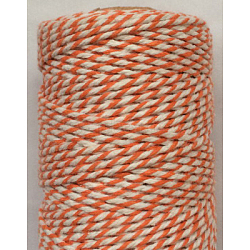 Macrame Cotton Cord, Twisted Cotton Rope, Dyed, for Crafts, Gift Wrapping, Dark Orange, 2mm, about 10.93 yards(10m)/roll(OCOR-L039-D10)