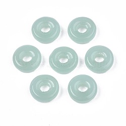 Spray Painted Glass Linking Rings, Ring, Dark Sea Green, 10x3mm, Hole: 1.5x1.6mm(GLAA-S054-35A-B02)