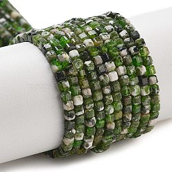 Natural Diopside Beads Strands, Faceted Table Cut Cube, 2x2x2mm, Hole: 0.8mm, about 172pcs/strand, 14.96''(38cm)(X-G-G161-C23-01)