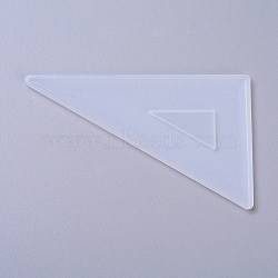 DIY Triangle Ruler Silicone Molds, Resin Casting Molds, For UV Resin, Epoxy Resin Jewelry Making, White, 125x75x4mm(DIY-G010-67)