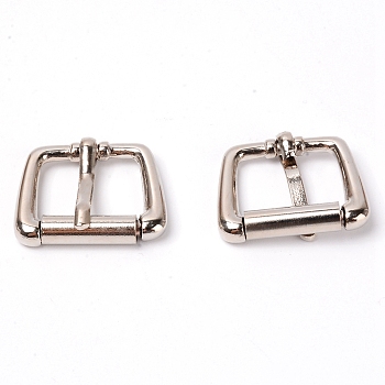 Alloy Adjustable Buckle, Rectangle, for Bag Replacement Accessories, Platinum, 2.55x3.15x0.75cm