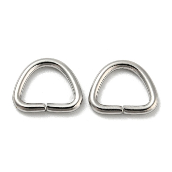 304 Stainless Steel D Rings, Buckle Clasps, For Webbing, Strapping Bags, Garment Accessories, Stainless Steel Color, 9x11x1.5mm, Inner Diameter: 6x8mm