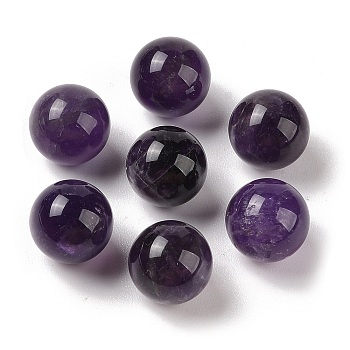 Natural Amethyst No Hole Sphere Beads, Round, 14mm