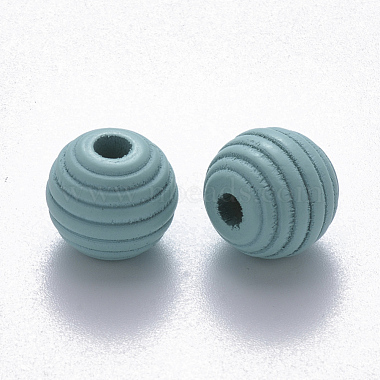 Painted Natural Wood Beehive Beads(X-WOOD-Q040-019B-A01)-2