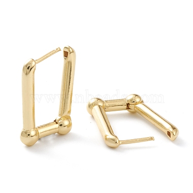 Brass Huggie Hoop Earrings(EJEW-A056-32G)-2