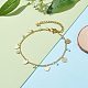 Brass Clear Cubic Zirconia Curb Charm Bracelets(BJEW-JB06499)-4