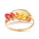Glass Braided Vortex Finger Ring(RJEW-TA00046-01)-6