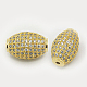 Brass Micro Pave Cubic Zirconia Beads(ZIRC-F001-53G)-1