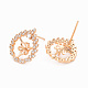 Brass Micro Pave Clear Cubic Zirconia Earring Findings(KK-T062-214G-NF)-2