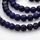 lapis lazuli naturels teints perles rondes brins(G-N0120-01-4mm)-1