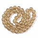 Chapelets de perles vernissées de sable d'or manuels(LAMP-T007-06I)-2