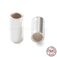 925 Sterling Silver Spacer Tube Beads, Column, Silver, 4x2mm, Hole: 1.5mm, about 217pcs(10g)/bag(STER-Z006-02A-S)