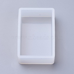 Silicone Molds, Resin Casting Molds, For UV Resin, Epoxy Resin Jewelry Making, Cuboid, White, 87x57x27mm, Inner Size: 80x50mm(X-DIY-O005-08)
