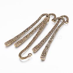 Tibetan Style Alloy Bookmarks, Lead Free and Nickel Free and Cadmium Free, Antique Bronze, 79.5x15.5x2mm, Hole: 2mm(MLF9212Y-NF)