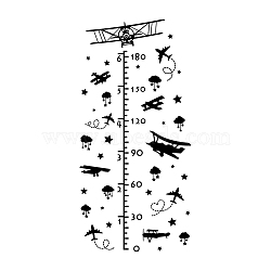 PVC Height Growth Chart Wall Sticker, for Kid Room Bedroom Wallpaper Decoration, Plane Pattern, 1180x390mm, 2pcs/set(DIY-WH0232-044)