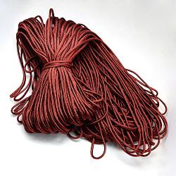 7 Inner Cores Polyester & Spandex Cord Ropes, with Patterns, for Rope Bracelets & Shoe Lace Cord Making, FireBrick, 4mm, about 109.36 yards(100m)/bundle, 420~500g/bundle(RCP-R006-079)