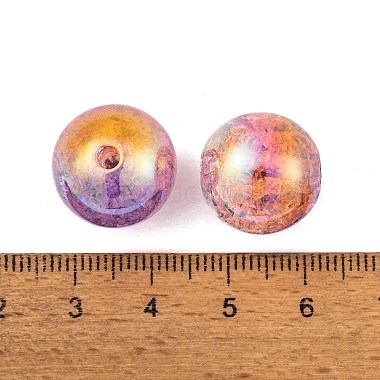 UV Plating Rainbow Iridescent Two Tone Acrylic Beads(PACR-C009-04E)-3