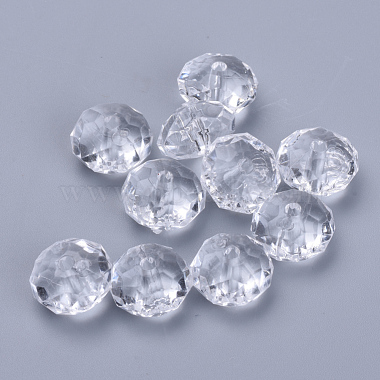 15mm Clear Flat Round Acrylic Beads