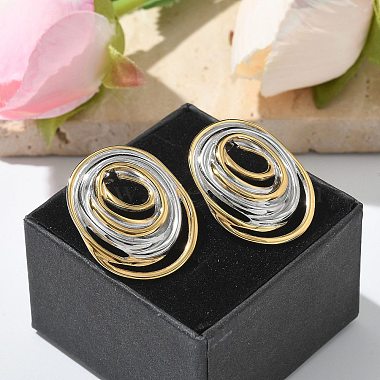 304 Stainless Steel Stud Earrings for Women(STAS-Z117-01GP)-2