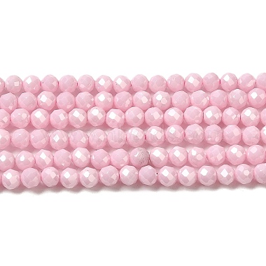 Pink Round Cubic Zirconia Beads