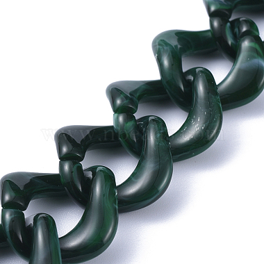 Mailles chaînes en acrylique à la main(AJEW-JB00591-04)-3