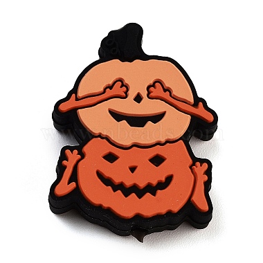 Dark Orange Pumpkin Silicone Beads