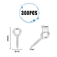 300Pcs 304 Stainless Steel Screw Eye Pin Peg Bails(STAS-UN0043-49)-3