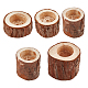 Olycraft 5piezas 5 estilos de candelabros de madera natural(AJEW-OC0002-07)-1