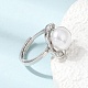 einstellbare messing micro pave zirkonia fingerringe(CU-CBABA66-03P)-2