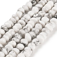 Natural Howlite Beads Strands, Nuggets, Tumbled Stone, 4~9x8~11.5x7~10mm, Hole: 1mm, about 54~58pcs/strand, 15.12~15.35 inch(38.4~39cm)(G-G053-C09-01)