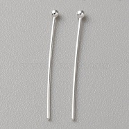 925 Sterling Silver Ball Head Pins, for Jewelry Making, Silver, 24 Gauge, 21x0.5mm, Head: 1.5mm(STER-WH0019-07C)