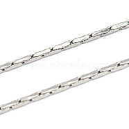 304 Stainless Steel Cardano Chains, Unwelded, Stainless Steel Color, 1.2x0.6mm(CHS-O005-02)