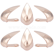 Iron Toe Cap Covers, Toe Protectors, for Pointed Toe High-Heeled Shoes, Light Gold, 16x11x13.5mm, Hole: 2.5mm(FIND-GF0003-84)